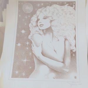 Moon girl art from the 70s